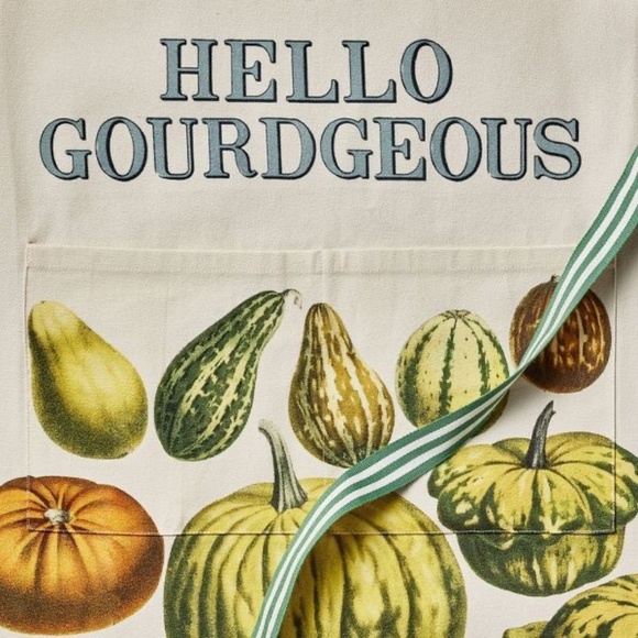 27"x34" Fall "Hello Gourdgeous" Cotton Kitchen Apron - John Derian for Target - Picture 2 of 3